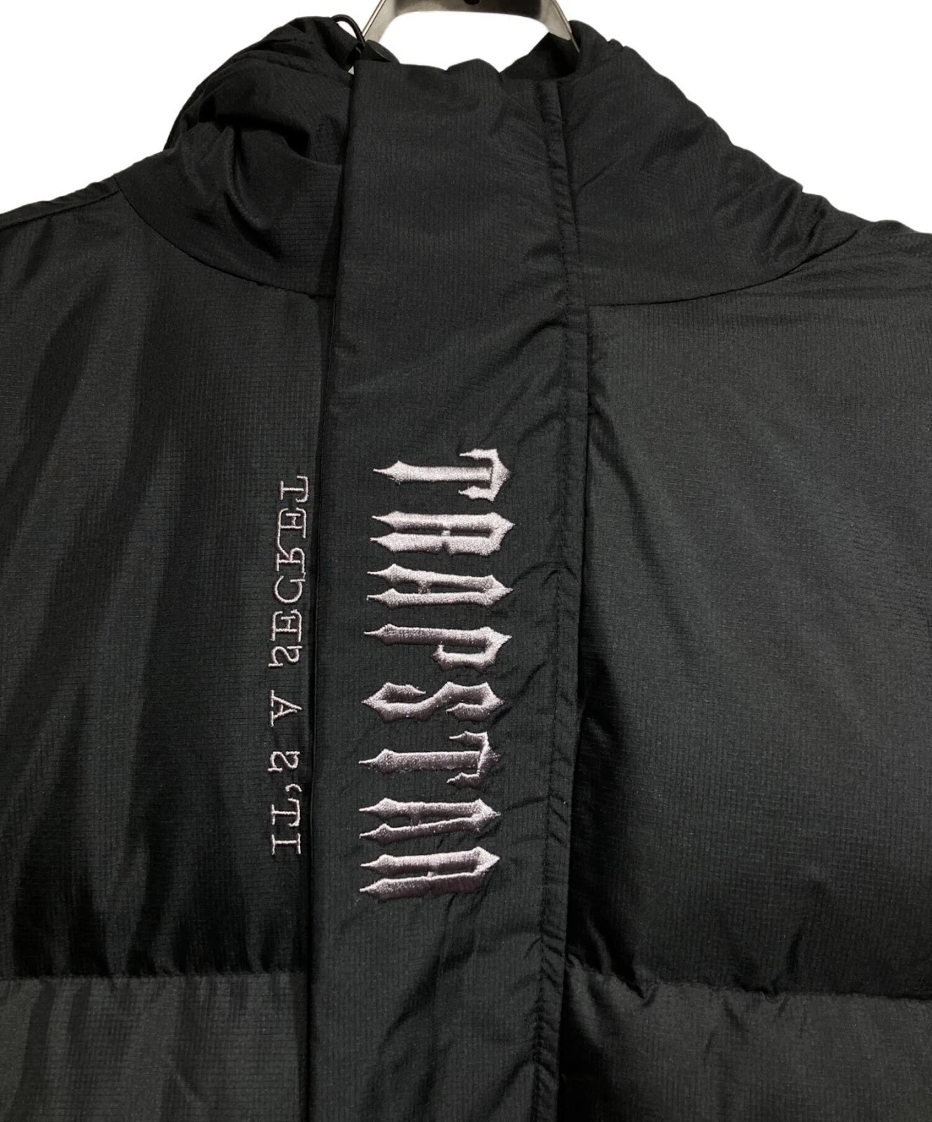 Authentic TRAPSTAR DECODED HOODED PUFFER Jacket M Black Men TSJP003 #6265 - product detail image 4