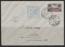 Originaler Schweizer Pro Aero Sonderflug-Brief von 1938. Frankiert mit der 75-Ra
