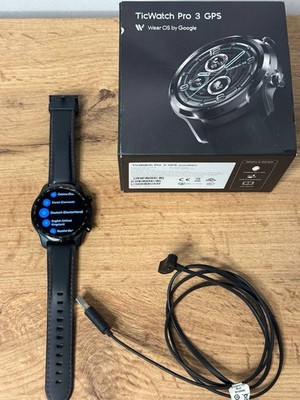 TicWatch Pro 3 GPS Smartwatch   Vollständiges Set, Top Zustand OVP