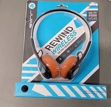 JLab Audio Rewind Wireless Retro Headphones, White