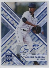 2018 Panini Elite Extra Edition Aspirations Blue 37/50 Genesis Cabrera Auto 0u2j