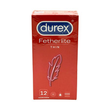 Durex Fetherlite Thin Condoms 12 Pack – Ultra Thin Feel, Lubricated | Multi-Buy
