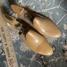 Vtg Mens 8-9D Frank Bros NY Wood Adjustable Shoe Stretcher Keeper Tree 11-11.5