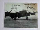 Photo of Lancaster. Signed by 4 WW 2 RAF Veterans