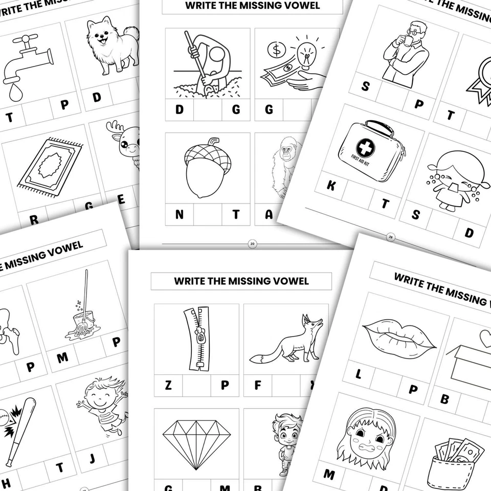 Planilhas de letras ausentes para impressão | Prática de alfabeto e ortografia para crianças - Imagem 4 de 4