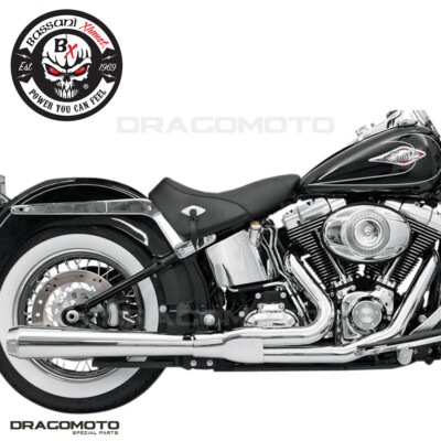 Harley FLSTNSE 1800 ABS Softail Deluxe CVO 2014-2015 Full exhaust BASSANI Roa...