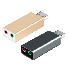 USB Sound Card with Headphone and Microphone Adapter, Easy to Carry