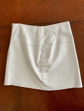 Y2K Wilsons White Leather Mini Skirt Size 2