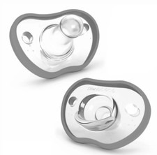 Nanobebe Baby Pacifiers 0-3 Month - Orthodontic, Curves Comfortably with Face