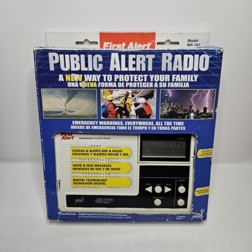 First Alert, Model WX-167, Public Alert Weather Radio, Emergency, Digital NEW - Foto 1 di 7