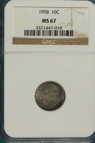 1958 NGC MS67 Roosevelt Dime!! #A5325