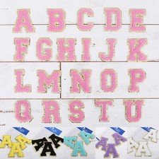 3 Inch Iron On Varsity Letter Patches, 6 Colors, Chenille, Full 3 Letter Sets