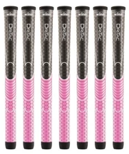 Set of 7 Winn Dri-Tac Golf Grips for Women - Pink/Dark Grey 3DT-GPK
