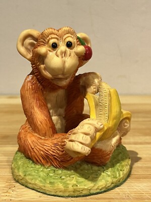 Cheeky Monkeys Figur mit Banane Collectible World David Corbridge 1995