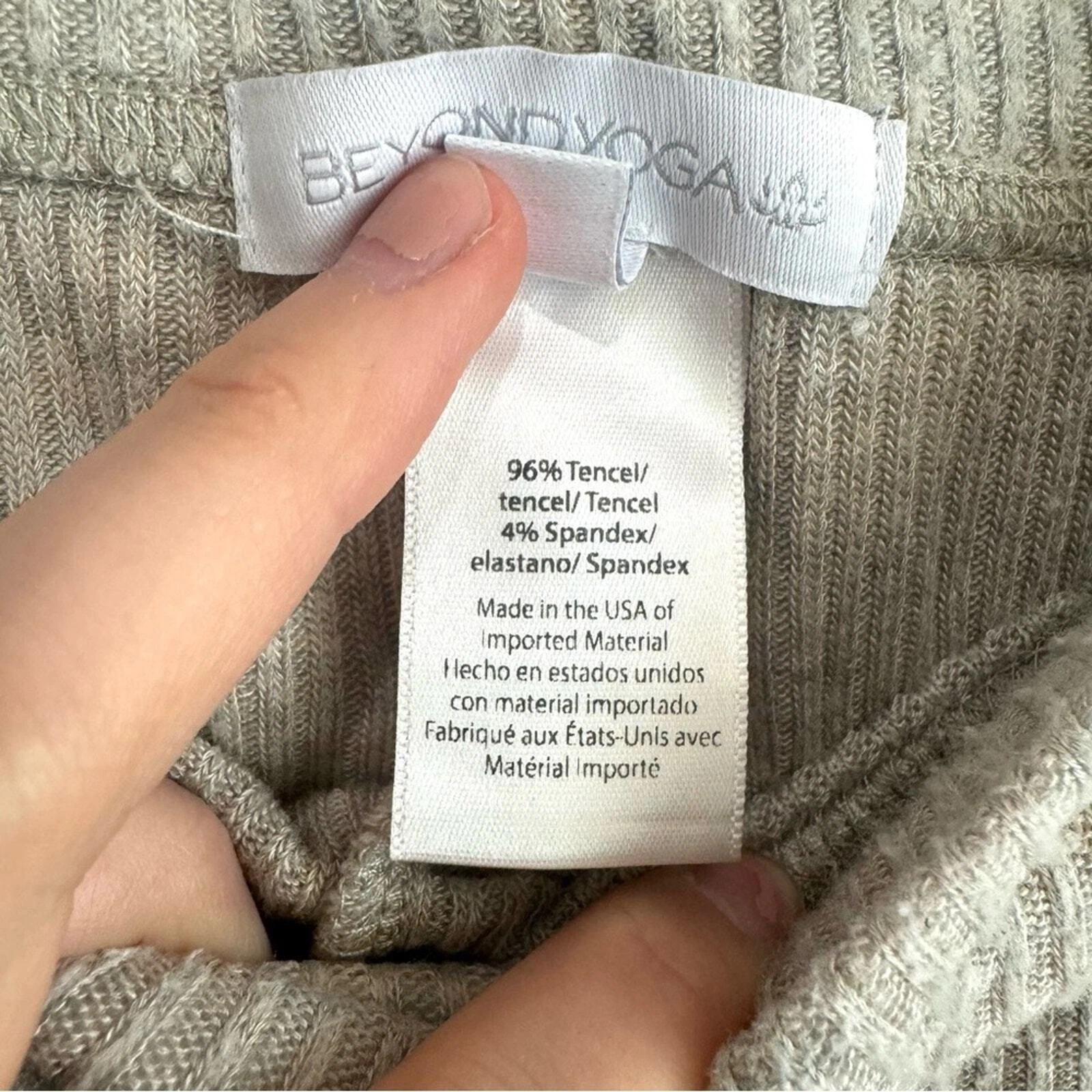 beyond-yoga light ribbed pull on drawstring loungewear pants