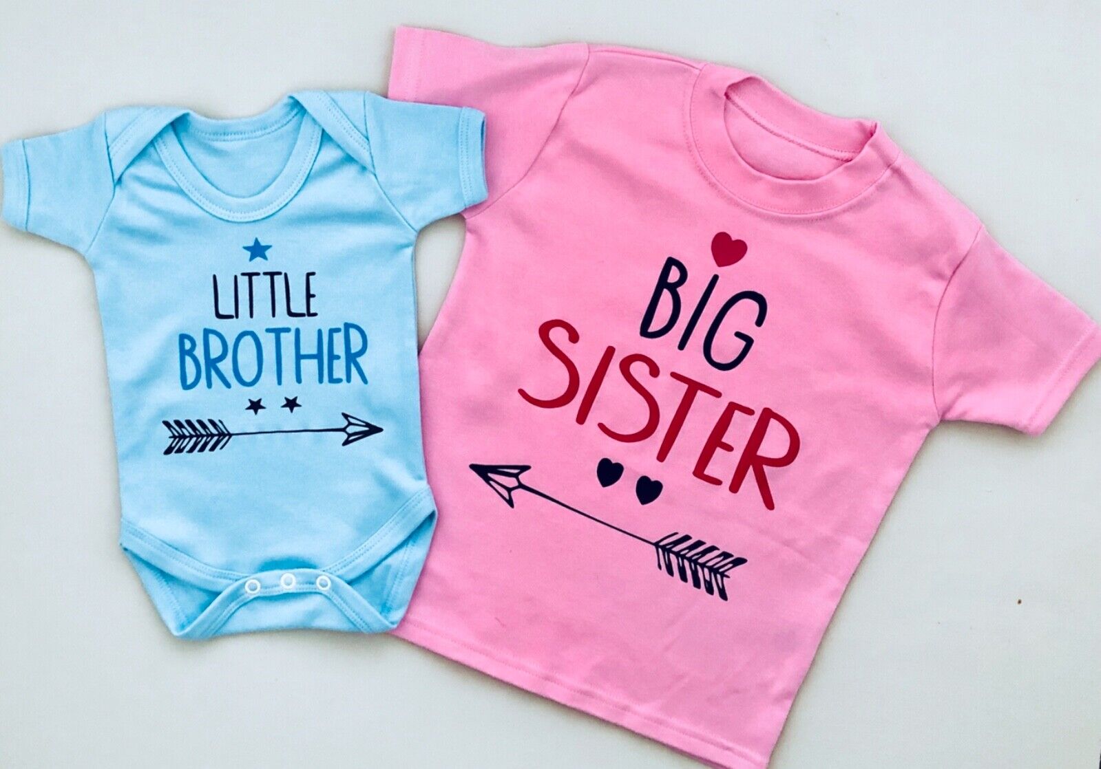 ved siden af frustrerende Vaccinere LITTLE SISTER/LITTLE BROTHER sibling set BIG SISTER/BIG BROTHER new baby  gift | eBay