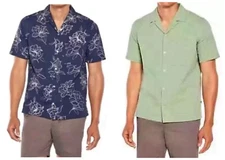 Gap Men's Short Sleeve Seersucker Shirt. SMALL & MEDIUM. Green & Blue Floral