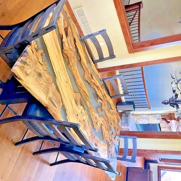 Dinning, Coffee Table Top Decor Epoxy Resin Art, Epoxy Resin Wood Table Top - Image 3 of 4
