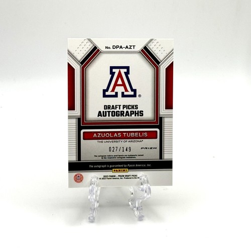 2023-24 Panini Prizm Draft Picks Azuolas Tubelis Auto Red Prizm #27/149 - Picture 2 of 2