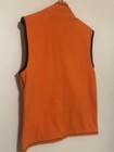 Club Room Bright Orange Navy Trim Fleece Zippered Small S NWOT — photo 4