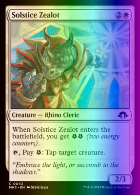 MTG Magic the Gathering Solstice Zealot (43/703) Modern Horizons 3 LP FOIL