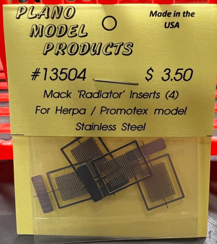 Insertos de 'radiador' Plano #13504 Mack para Herpa/Promotex - acero inoxidable | Zustand: New