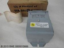 General Electric 9T51Y104 Dry-Type Power Transformer - 120/240 Pri V - 50/60