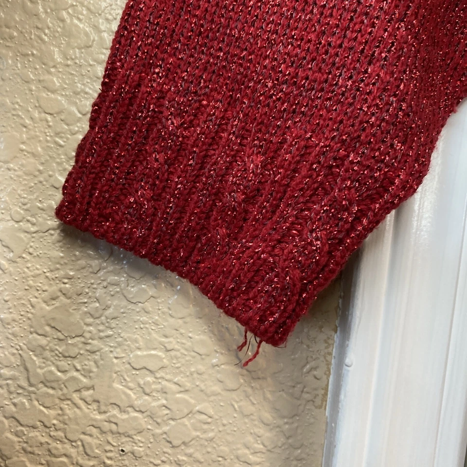 Vintage Diane Von Furstenberg The Color Authority Women L Metallic Knit Sweater - Image 4 of 4