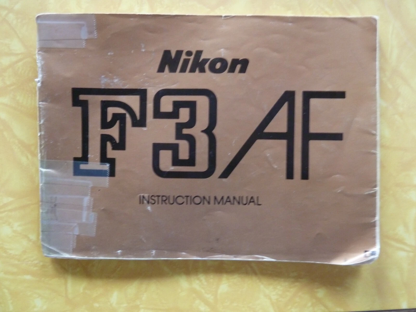 Nikon F3AF Owner's Manual, Instruction manual