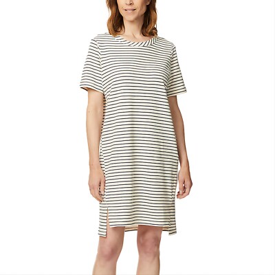 knee length dresses for ladies Buffalo Jeans Women's Orindella Sleeveless Striped Knit Midi Dress, Beige & Olive main image 0