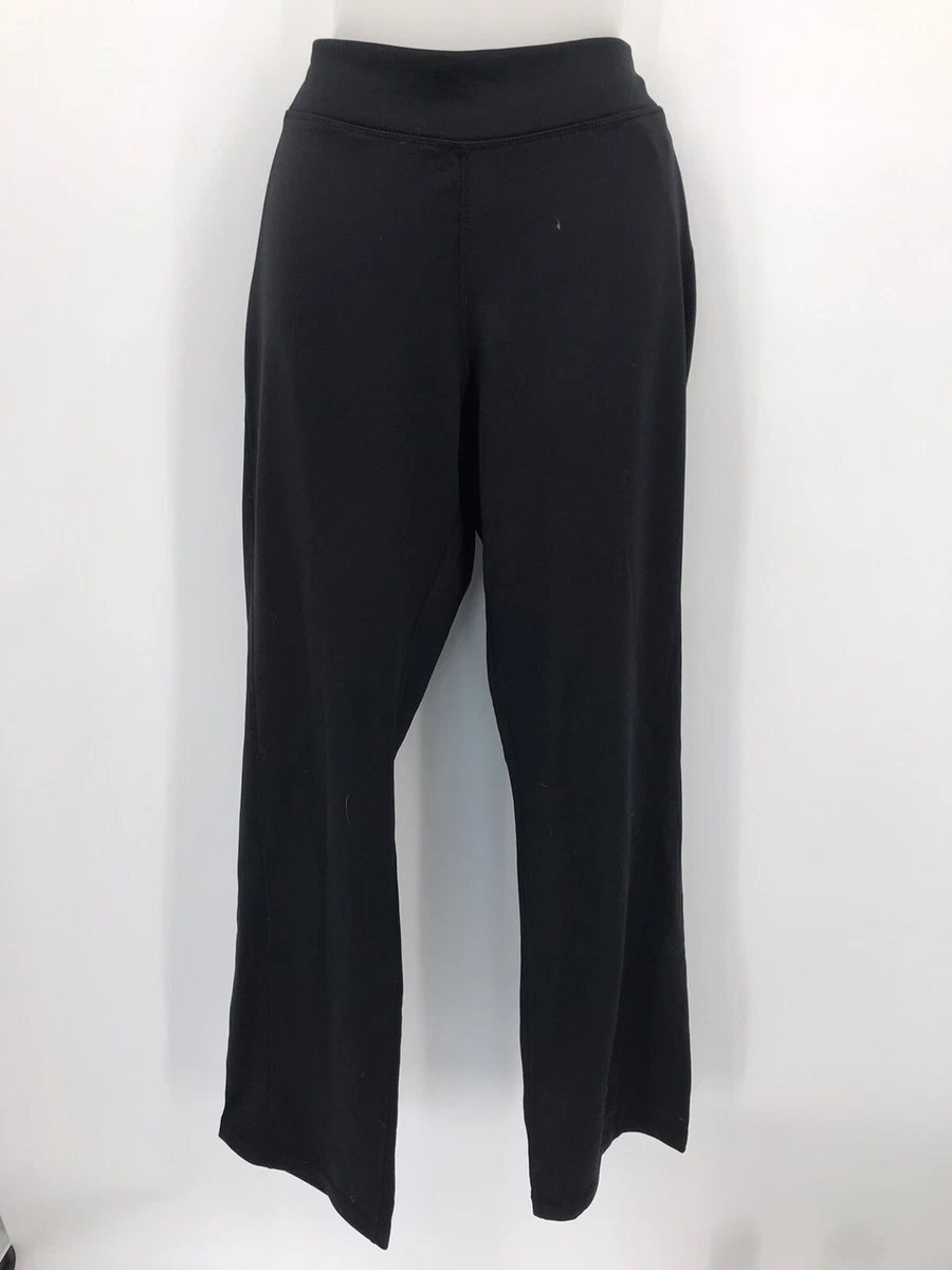 EDDIE BAUER Women's High Waisted Yoga Pants Black Leggings Size L