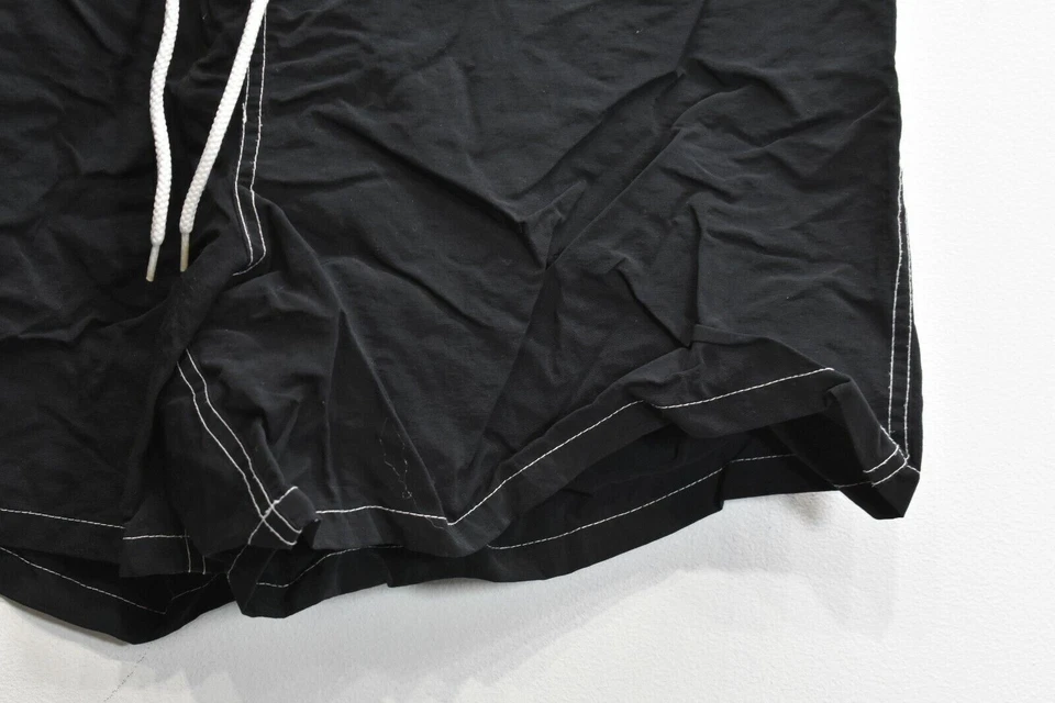 Pantalones Cortos Catalina Para Hombres Negros Parche Bolsillo Elástico Corbata Cintura Informales con Cordón L Foto 4 de 4