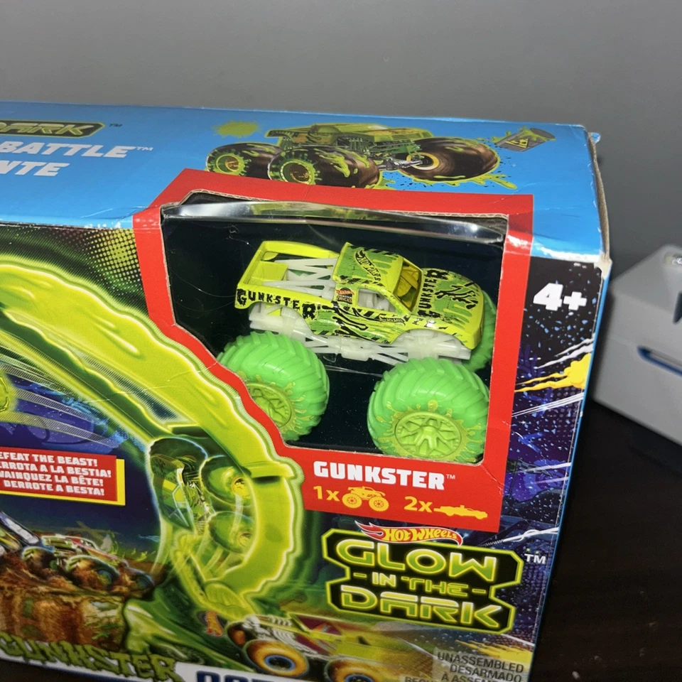Hot Wheels Monster Trucks Gunkster Ooze Battle Arena Smasher Juego Caja Sellada Foto 4 de 4