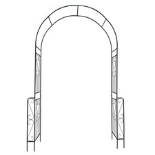 Metal Garden Arch W55'' x H94.5'' Garden Arbor Trellis Climbing Plants Support