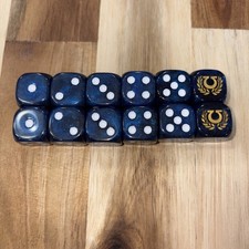 DICE Set Useable for Warhammer 40K Space Marines Ultramarines Pack of 12