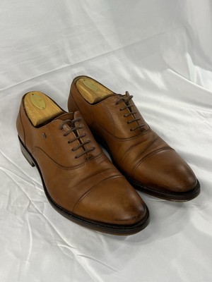 $269 Floris Van Bommel Moergestel Cognac Tan Brown Lace Up Dress Shoes Mens 8
