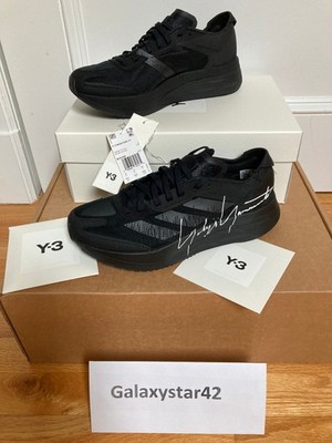 Adidas Y-3 Boston 11 ( US 8.5 Men, Black/Black/Off White ) - Very Rare !!!