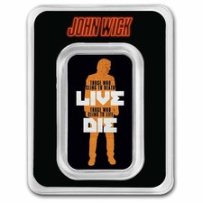 John Wick 1 oz Silver Silhouette Bar w/ TEP 104.51 per troy oz