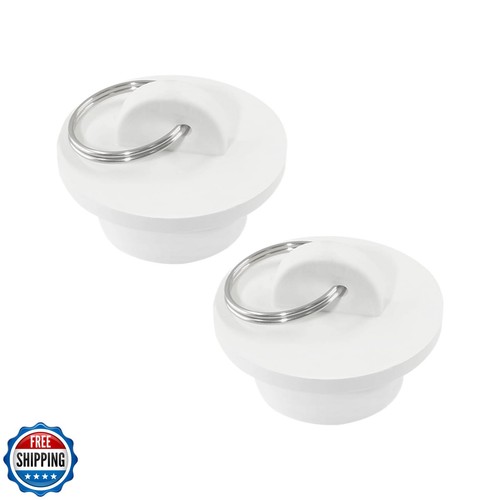 LifCratms 2Pcs Tappi di Scarico in Gomma Bianca, 1-1/8 Pollici Tappo per Lavello in Gomma Lavello