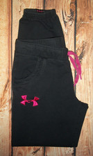 UNDER ARMOUR COLDGEAR BLACK SWEATPANTS WOMENS SIZE MEDIUM SEMI-FITTED