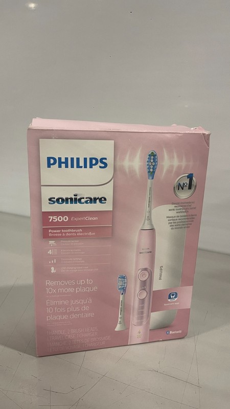 Philips Sonicare ExpertClean 7500 Sonic Electric Toothbrush - Pastel Pink