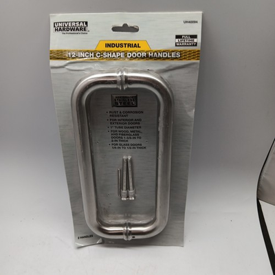 #ad Universal Hardware 12quot; C Shape Style Pull Door Handle Stainless Steel Finish $29.00