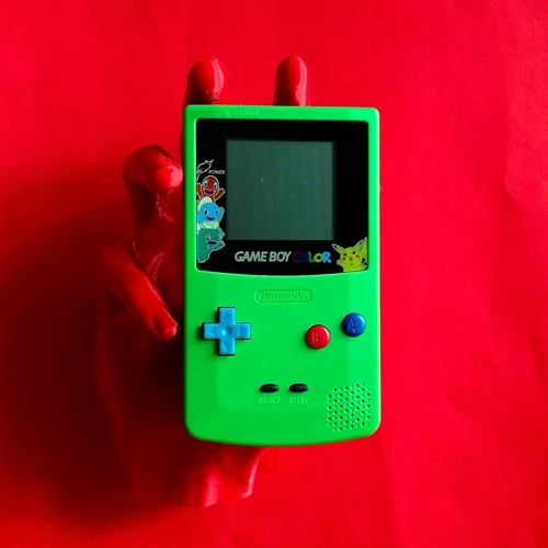 Nintendo Game Boy Color PIKACHU GREEN POKEMON 👾 GBC Gameboy RESTORED NEW BODY