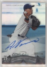 2014 Bowman Platinum Prospects Blue Refractor Alex Guerrero Alexander Auto 2o9