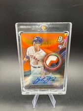 2019 Bowman Platinum Kyle Tucker RC ROOKIE Orange Auto Relic Patch /25 WS CHAMP