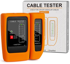 Network Cable Tester with Poe Detection, RJ45/RJ11 Ethernet Telephone Cable Te