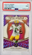 PSA 9 2024 Panini Illusions - Abracadabra Josh Jacobs #17 Packers