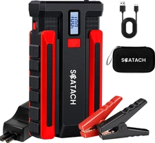 Portable 4000A Vehicle Jump Starter 12VPack | LED Display & Light | Jumper Cable