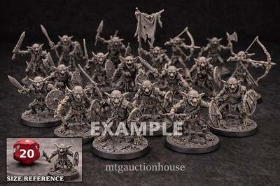 Goblin Horde Miniatures Lot 20 Goblin Warriors 28mm High Quality Resin D&D
