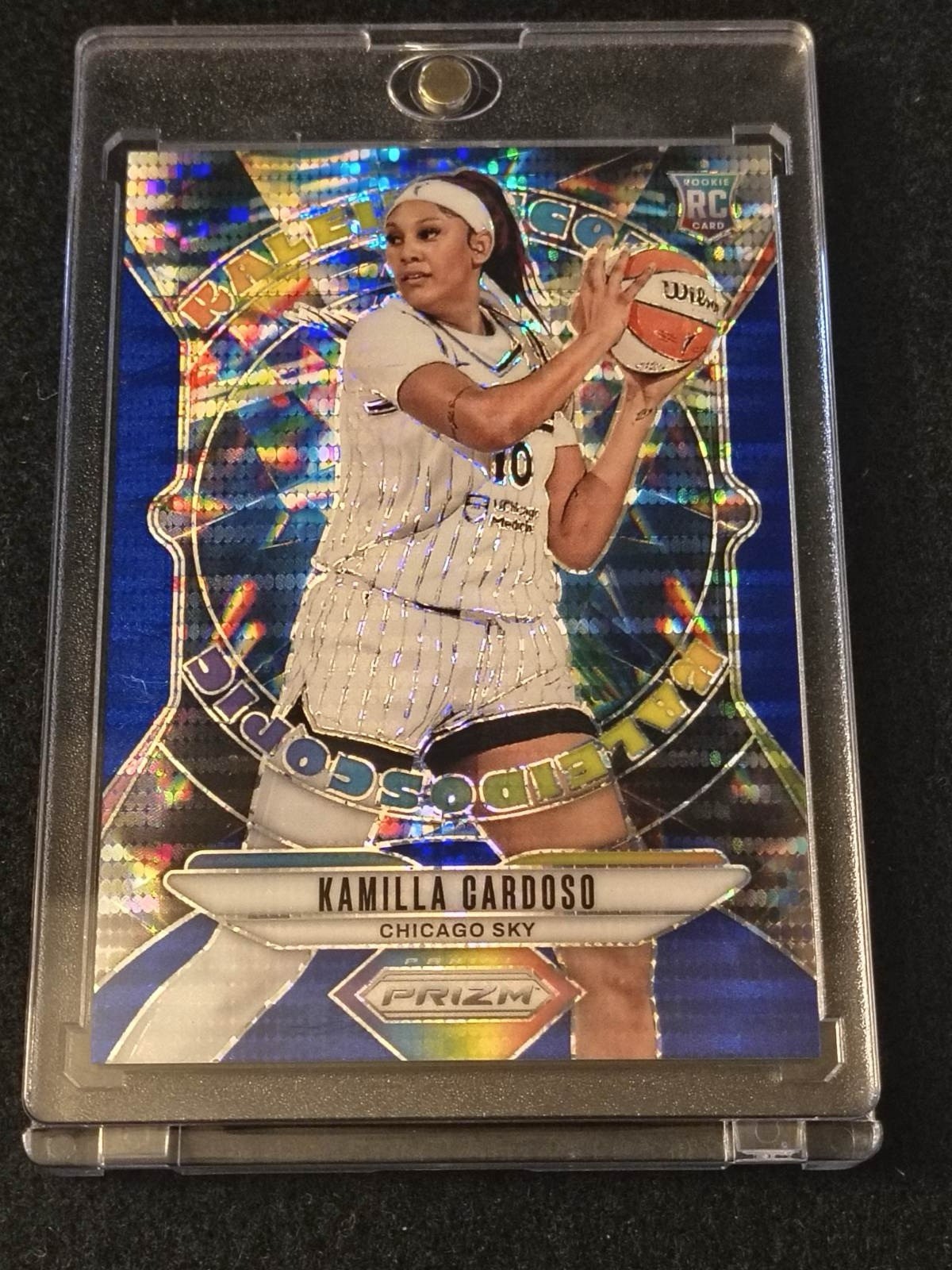 2024 Panini Prizm Kaleidoscopic Kamilla Cardoso Blue Pulsar /199 #No. 4